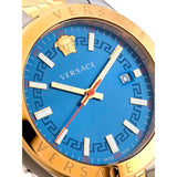 Versace Hellenyium Quartz Blue Dial Two Tone Steel Strap Watch for Men - VEVK00520 Authentic Buy Shop Now