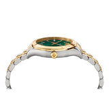 Versace Hellenium Green Dial Two Tone Steel Strap Watch for Men - VEVK00620 Authentic Buy Shop Now