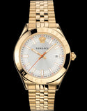 Versace Hellenyium Analog White Dial Gold Steel Strap Watch for Men - VEVK00720 Authentic Buy Shop Now