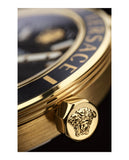 Versace Greca Sport Quartz Black Dial Gold Steel Strap Watch for Men - VEZ300721 Authentic Buy Shop Now