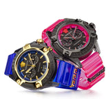 Versace Icon Active Chronograph Quartz Black Dial Pink Rubber Strap Watch For Men - VEZ700221 Authentic Buy Shop Now