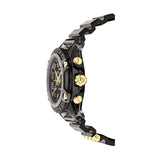 Versace Icon Active Chronograph Black Dial Black Steel Strap Watch for Men - VEZ700421 Authentic Buy Shop Now