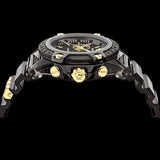 Versace Icon Active Chronograph Black Dial Black Steel Strap Watch for Men - VEZ700421 Authentic Buy Shop Now