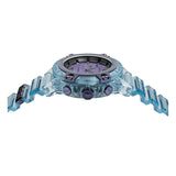 Versace Icon Active Chronograph Purple Dial Blue Silicone Strap Watch For Men - VEZ701523 Authentic Buy Shop Now