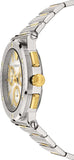 Versace Greca Chronograph White Dial Two Tone Steel Strap Watch For Men - VEZ900321 Authentic Buy Shop Now