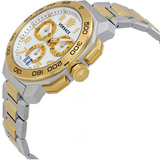 Versace Dylos Chronograph Silver Dial Two Tone Steel Strap Watch for Men - VQC030015 Authentic Buy Shop Now