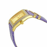 Versace Day Glam Chronograph Gold Dial Purple Leather Strap Watch for Women - VQF040015 Authentic Buy Shop Now