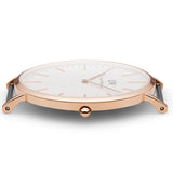 Daniel Wellington Classic Bristol White Dial Brown Leather Strap Watch For Men - DW00100009 Authentic Buy Shop Now
