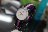 Daniel Wellington Classy Winchester White Dial Two Tone NATO Strap Watch For Women - DW00100073 Authentic Buy Shop Now