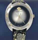 Versace Shadov Quartz Silver Dial Snakeskin Green Leather Strap Watch for Women - VEBM00718 Authentic Buy Shop Now