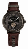 Versace V-Circle Manifesto Black Dial Maroon Leather Strap Watch for Men - VBQ040017 Authentic Buy Shop Now