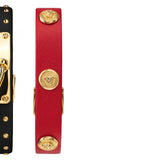 Versace Medusa Lock Icon Gold Dial Red Leather Strap Watch for Women - VEDW00119 Authentic Buy Shop Now