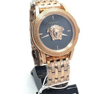 Versace Palazzo Empire Black Dial Rose Gold Steel Strap Watch for Men - VERD00718 Authentic Buy Shop Now