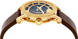 Versace Code Quartz Blue Dial Brown Leather Strap Watch For Men - VEPO00220 Authentic Buy Shop Now