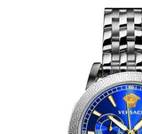 Versace Sport Tech Chronograph Blue Dial Silver Steel Strap Watch for Men - VELT00219 Authentic Buy Shop Now