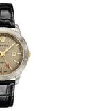 Versace Univers Beige Dial Black Leather Strap Watch for Men - VEBK00218 Authentic Buy Shop Now