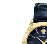 Versace Univers Navy Blue Dial Navy Blue Leather Strap Watch for Men - VEBK00318 Authentic Buy Shop Now