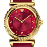 Versace V-Motif Red Dial Red Leather Strap Watch for Women - VERE00418 Authentic Buy Shop Now