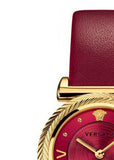 Versace V-Motif Red Dial Red Leather Strap Watch for Women - VERE00418 Authentic Buy Shop Now