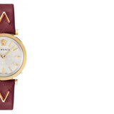 Versace V-Twist Silver Dial Red Leather Strap Watch for for Women - VELS00519 Authentic Buy Shop Now