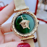 Versace Palazzo Empire Greca Green Dial Gold Mesh Bracelet Watch for Women - VEDV00819 Authentic Buy Shop Now