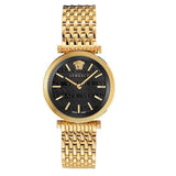 Versace V-Twist Black Dial Gold Mesh Bracelet Watch for Women - VELS00819 Authentic Buy Shop Now