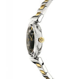 Versace V-Motif Black Dial Two Tone Steel Strap Watch for Women - VERE00518 Authentic Buy Shop Now