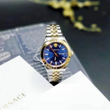 Versace Hellenyium Quartz Blue Dial Two Tone Steel Strap Watch For Men - VEVK00520 Authentic Buy Shop Now