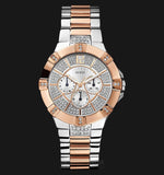 Guess Vista Analog Diamonds Silver Dial Two Tone Steel Strap Watch for Women - W0024L1 Authentic Buy Shop Now