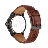 Guess Rigor Analog Black Dial Brown Leather Strap Watch For Men - W0040G8 Authentic Buy Shop Now