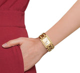 Guess MOD Heavy Metal Diamonds Gold Dial Gold Steel Strap Watch for Women - W0072L1 Authentic Buy Shop Now