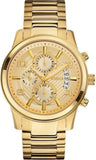 Guess Analog Chronograph Gold Dial Gold Steel Strap Watch for Men - W0075G5 Authentic Buy Shop Now