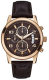 Guess Exec Chronograph Brown Dial Brown Leather Strap Watch For Men - W0076G4 Authentic Buy Shop Now