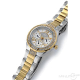 Guess Viva Diamonds Silver Dial Two Tone Steel Strap Watch for Women - W0111L5 Authentic Buy Shop Now