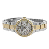 Guess Viva Diamonds Silver Dial Two Tone Steel Strap Watch for Women - W0111L5 Authentic Buy Shop Now