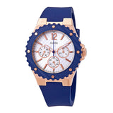 Guess Overdrive White Dial Blue Rubber Strap Watch for Women - W0149L5 Authentic Buy Shop Now