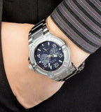 Guess Rigor Quartz Black Dial Silver Steel Strap Watch For Men - W0218G2 Authentic Buy Shop Now