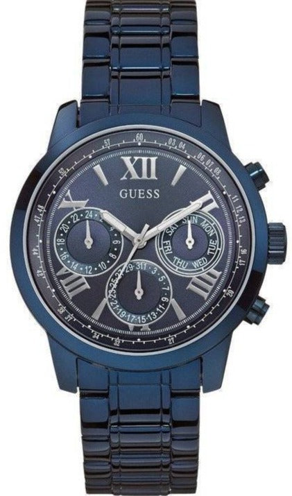 Guess Chronograph Multifunction Blue Dial Blue Steel Strap Watch For Women - W0330L6 Authentic Buy Shop Now