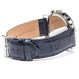 Guess Horizon Chronograph Quartz Black Dial Blue Leather Strap Watch For Men - W0380G3 Authentic Buy Shop Now