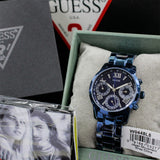 Guess F14 Chronograph Analog Blue Dial Blue Steel Strap Watch For Women - W0448L5 Authentic Buy Shop Now