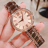 Guess Park Ave Quartz Rose Gold Dial Rose Gold Steel Strap Watch For Women - W0636L2 Authentic Buy Shop Now
