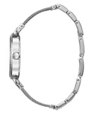Guess Chelsea Mother of Pearl White Dial Silver Mesh Strap Watch For Women - W0647L1 Authentic Buy Shop Now