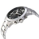 Guess Atlas Chronograph Black Dial Silver Steel Strap Watch For Men - W0668G3 Authentic Buy Shop Now