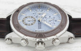 Guess Pinnacle Chronograph Quartz Blue Dial Brown Leather Strap Watch For Men - W0673G1 Authentic Buy Shop Now