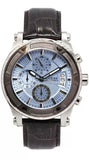Guess Pinnacle Chronograph Quartz Blue Dial Brown Leather Strap Watch For Men - W0673G1 Authentic Buy Shop Now