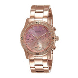 Guess Confetti Pink Dial Rose Gold Steel Strap Watch For Women - W0774L3 Authentic Buy Shop Now