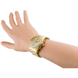 Guess Confetti Diamonds Silver Dial Gold Steel Strap Watch for Women - W0774L5 Authentic Buy Shop Now