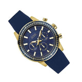 Guess Fuel Chronograph Blue Dial Blue Rubber Strap Watch for Men - W0802G2 Authentic Buy Shop Now