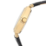 Guess Park Avenue Quartz Gold Dial Black Leather Strap Watch For Women - W0838L1 Authentic Buy Shop Now