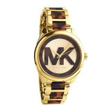 Michael Kors Janelle Three-Hand Gold Dial Two Tone Steel Strap Watch For Women - MK7136 Authentic Buy Shop Now